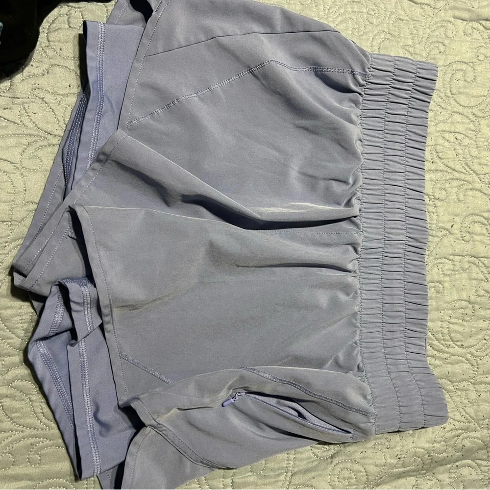 AVIA Purple MOISTURE WICKING RUNNING SHORT Elastic Waist ZIP Pocket Sz M(8-10)